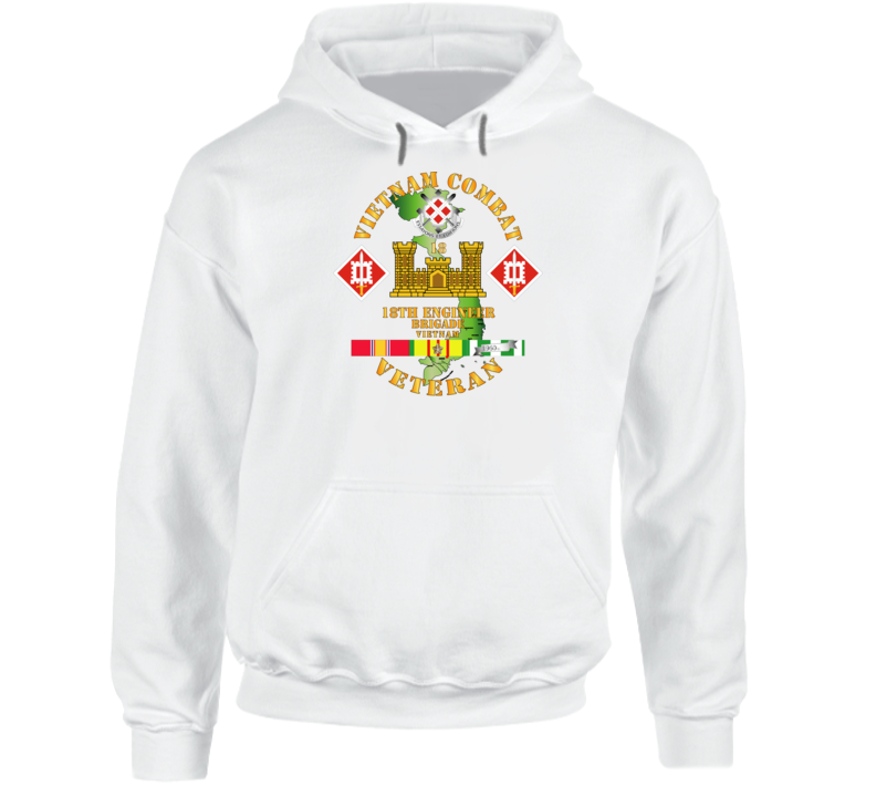 Army - Vietnam Combat Engineer - 18th Engineer Bde W Svc Hoodie