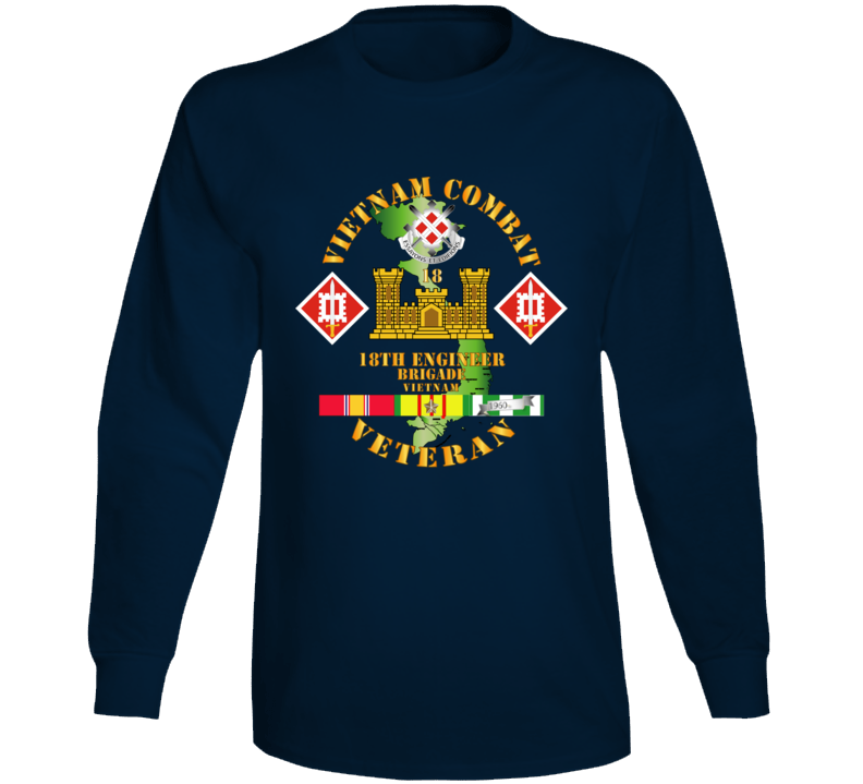 Army - Vietnam Combat Engineer - 18th Engineer Bde W Svc Long Sleeve