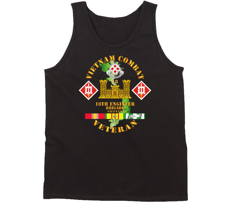 Army - Vietnam Combat Engineer - 18th Engineer Bde W Svc Tanktop