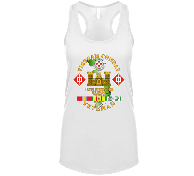 Army - Vietnam Combat Engineer - 18th Engineer Bde W Svc Ladies Tanktop