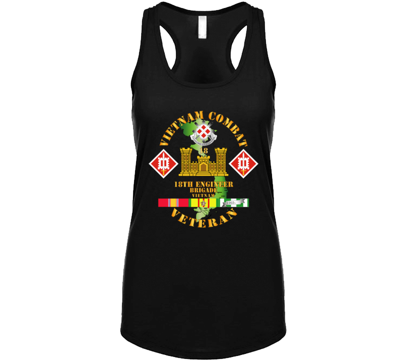 Army - Vietnam Combat Engineer - 18th Engineer Bde W Svc Ladies Tanktop