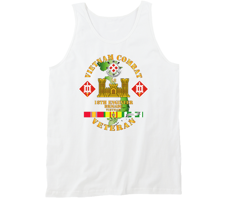 Army - Vietnam Combat Engineer - 18th Engineer Bde W Svc Tanktop