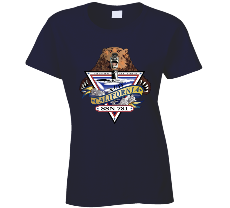 Navy - Uss California (ssn-781) Wo Txt Ladies T Shirt