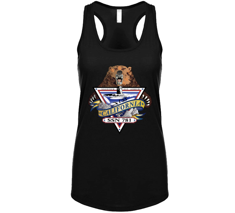 Navy - Uss California (ssn-781) Wo Txt Ladies T Shirt