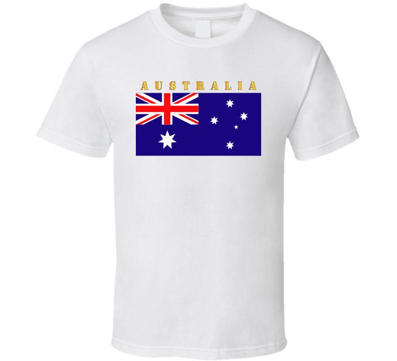 Flag - Australia W Txt T Shirt