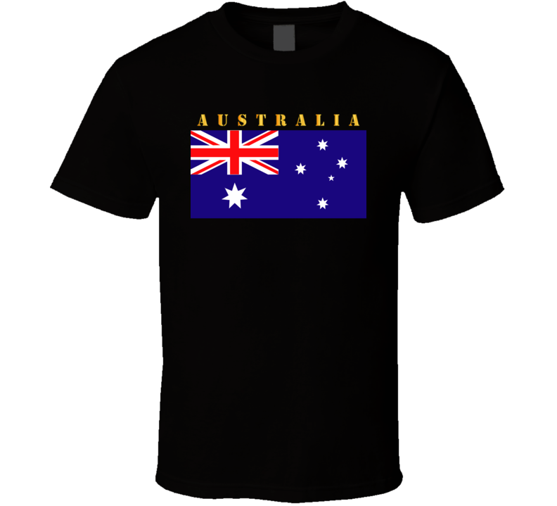 Flag - Australia W Txt T Shirt