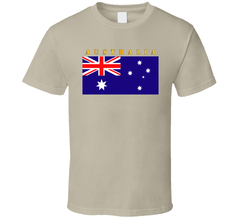 Flag - Australia W Txt T Shirt