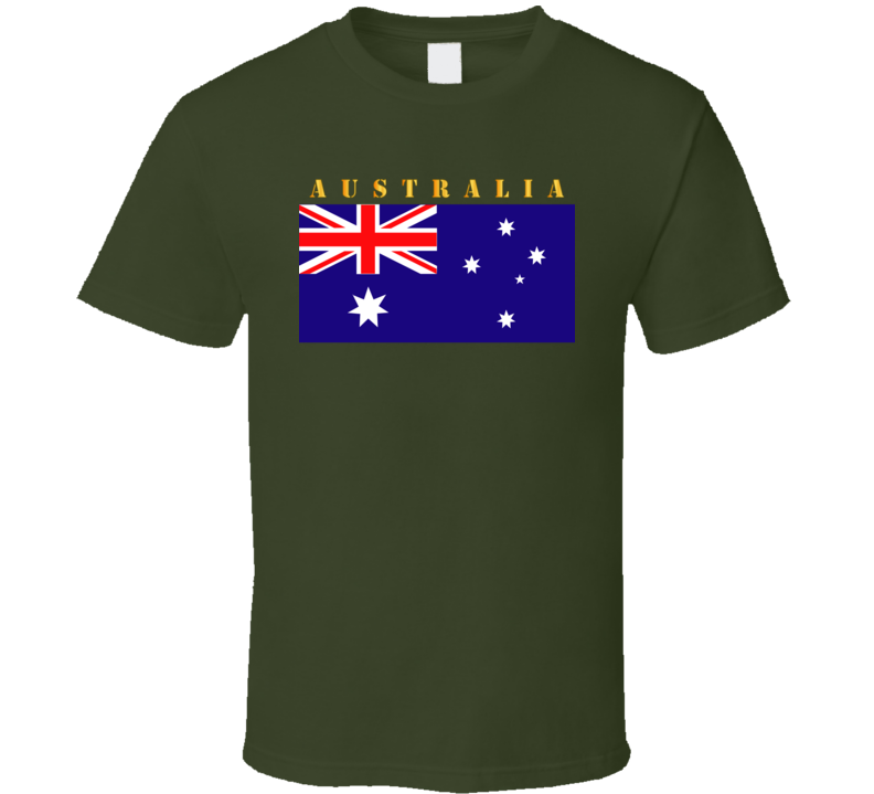 Flag - Australia W Txt T Shirt