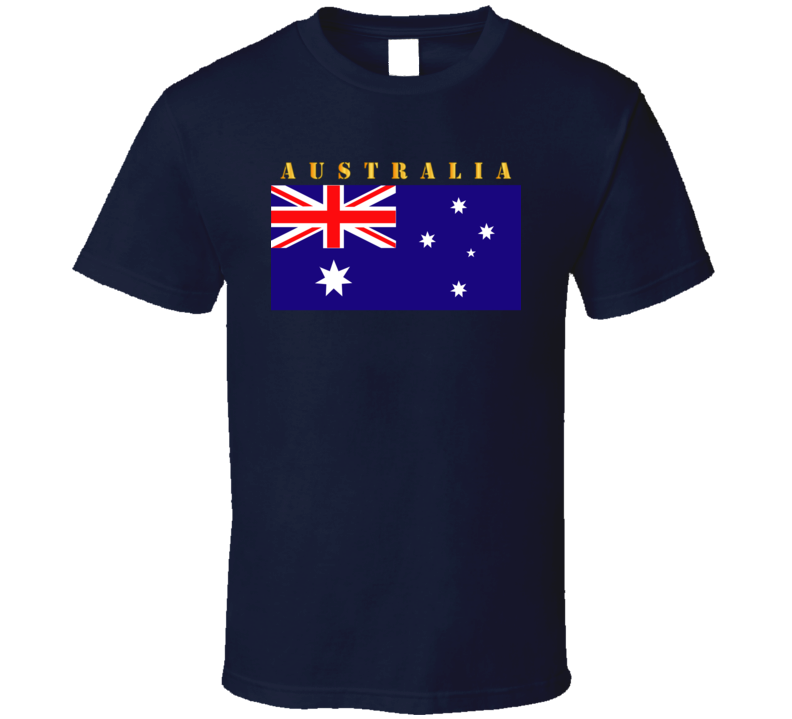 Flag - Australia W Txt T Shirt