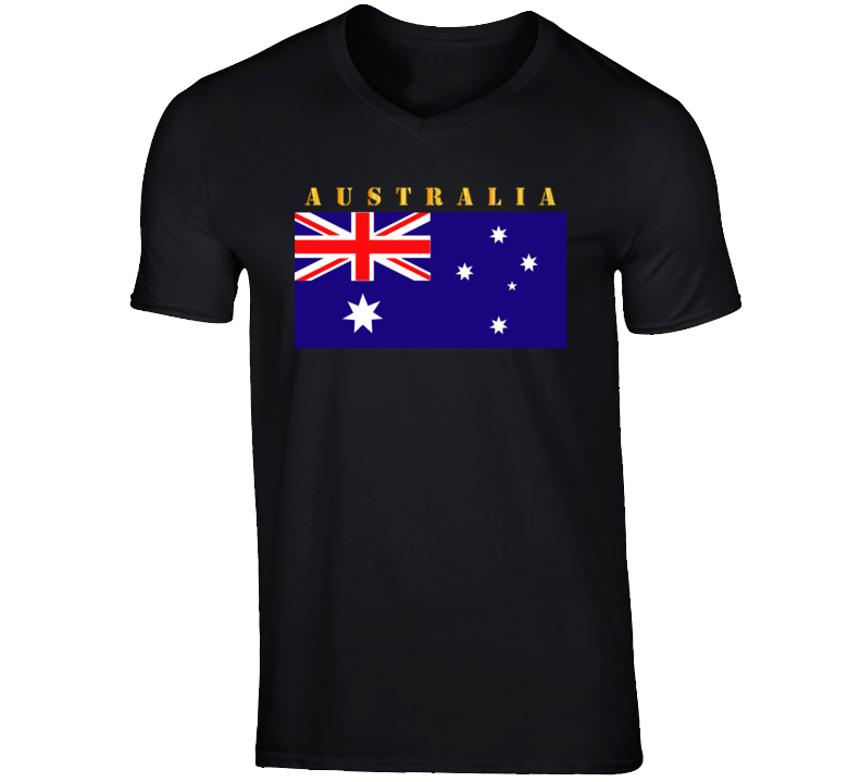 Flag - Australia W Txt T Shirt
