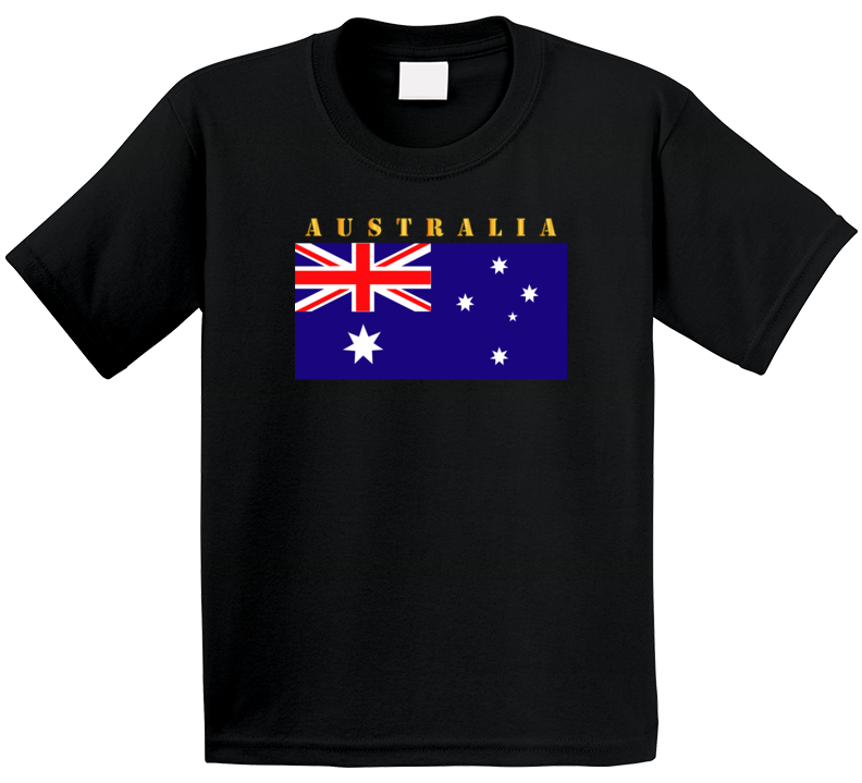 Flag - Australia W Txt T Shirt