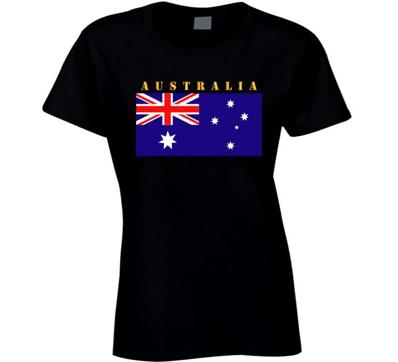 Flag - Australia W Txt T Shirt