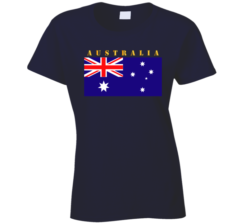 Flag - Australia W Txt T Shirt