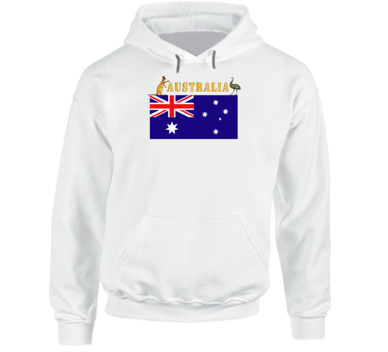 Flag - Australia W Roo And Emu W Txt Hoodie