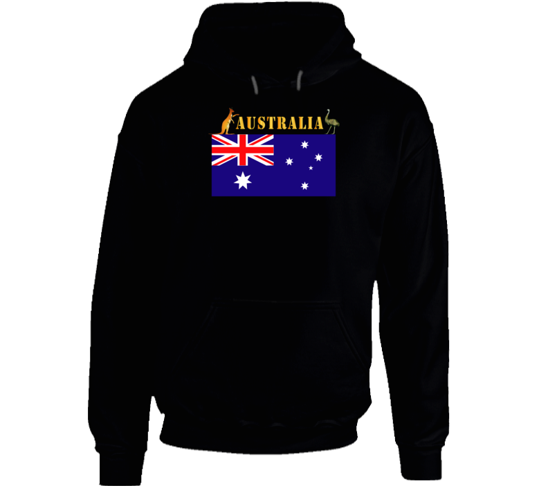 Flag - Australia W Roo And Emu W Txt Hoodie