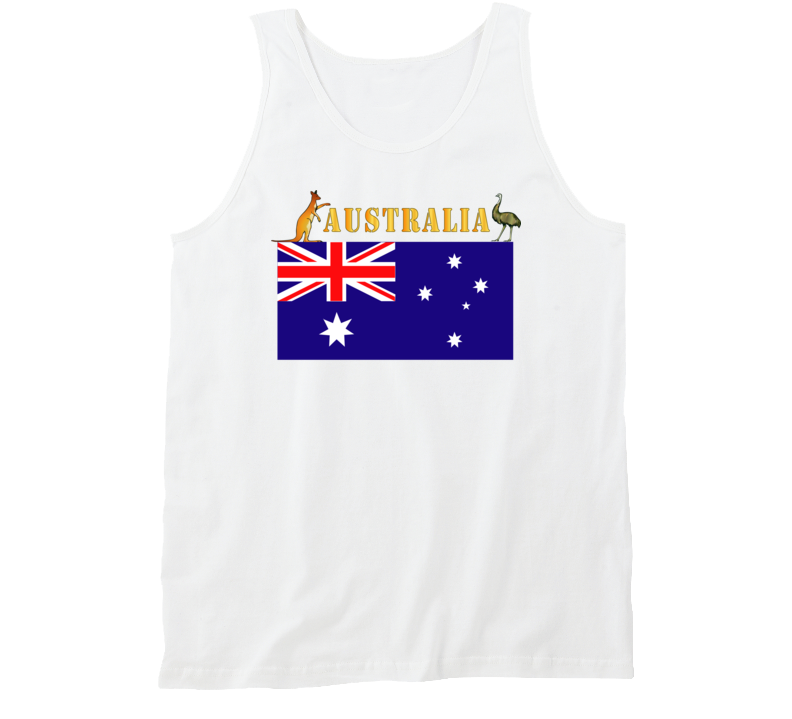 Flag - Australia W Roo And Emu W Txt Tanktop