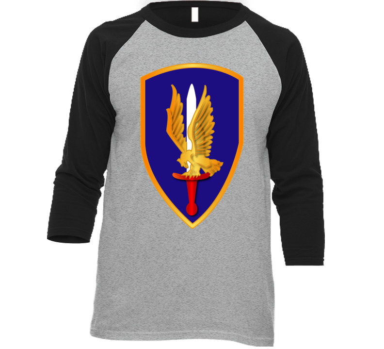 Army - 1st Aviation Brigade Vietnam Wo Txt Baseball Raglan T Shirt