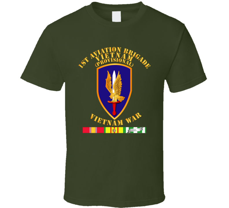 Army - 1st Aviation Brigade (provisional) - Vietnam War W Svc T Shirt