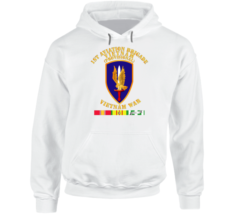 Army - 1st Aviation Brigade (provisional) - Vietnam War W Svc Hoodie