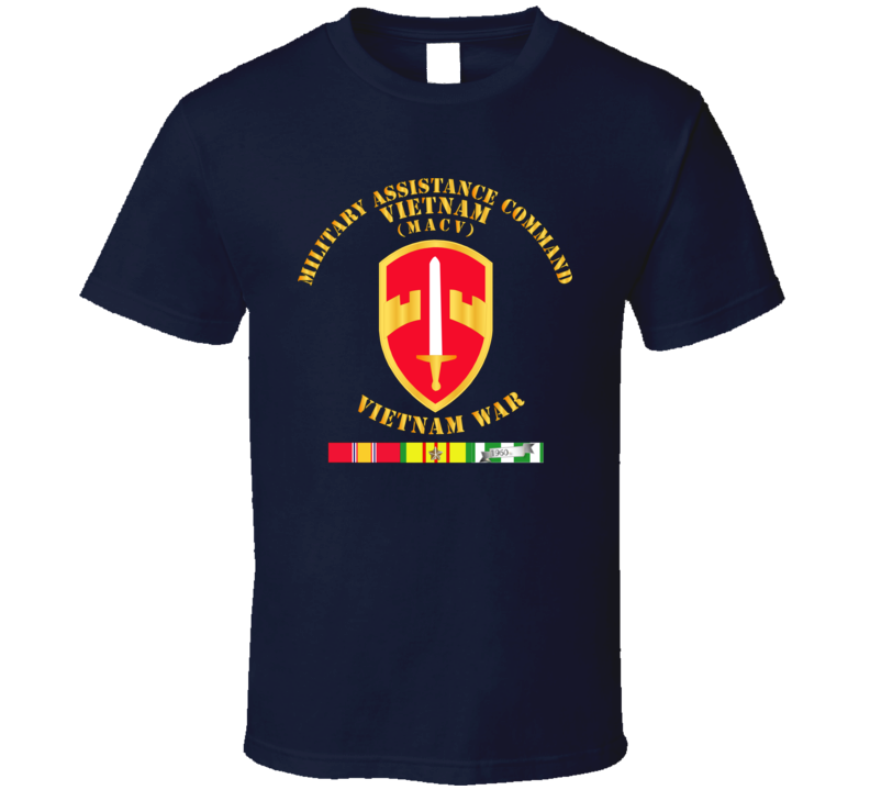 Army - Military Assistance Cmd Vietnam - Macv - Vietnam War W Svc T Shirt