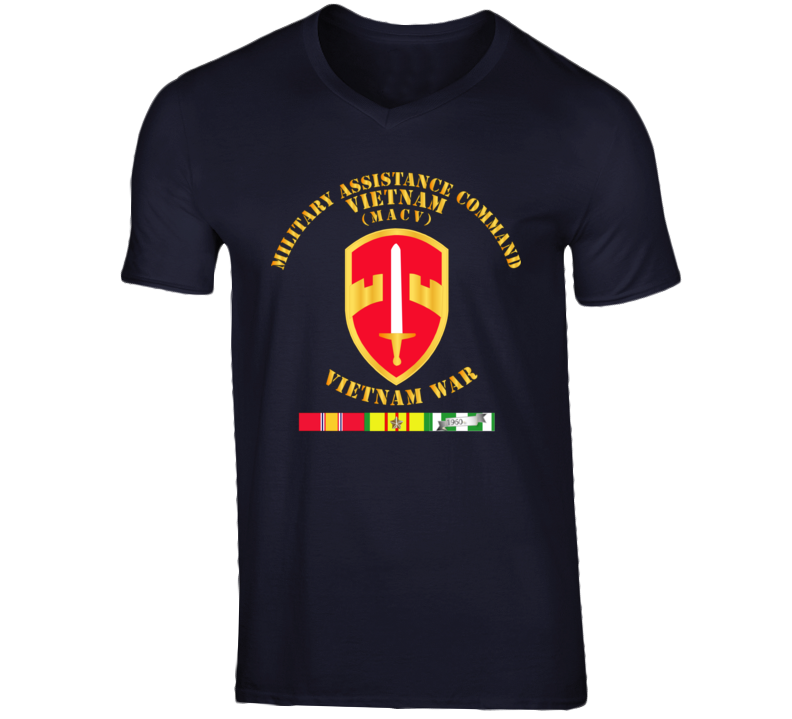 Army - Military Assistance Cmd Vietnam - Macv - Vietnam War W Svc V-neck