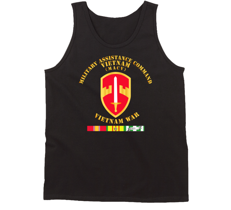Army - Military Assistance Cmd Vietnam - Macv - Vietnam War W Svc Tanktop