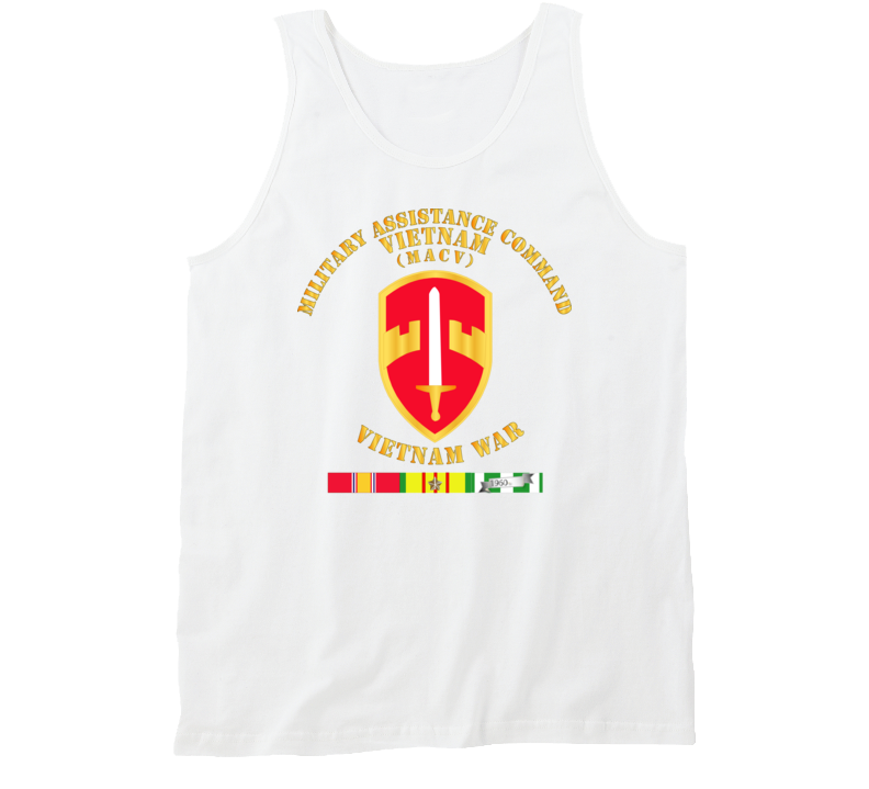 Army - Military Assistance Cmd Vietnam - Macv - Vietnam War W Svc Tanktop