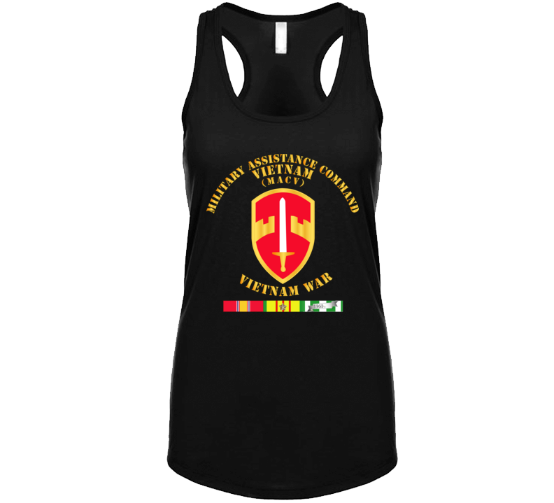 Army - Military Assistance Cmd Vietnam - Macv - Vietnam War W Svc Ladies Tanktop