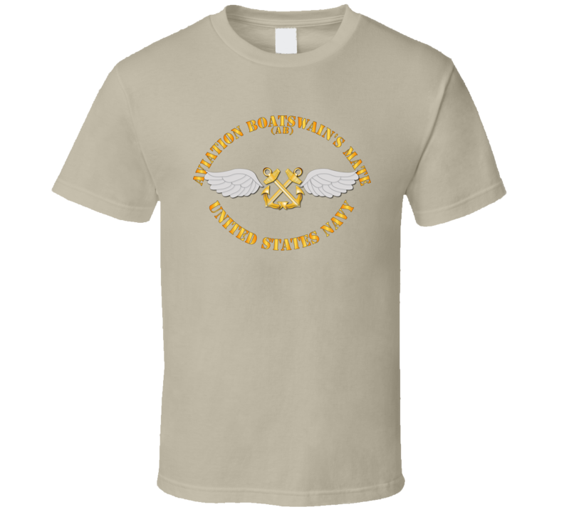 Navy - Rate - Aviation Boatswain's Mate - Gold Anchor W Txt T Shirt