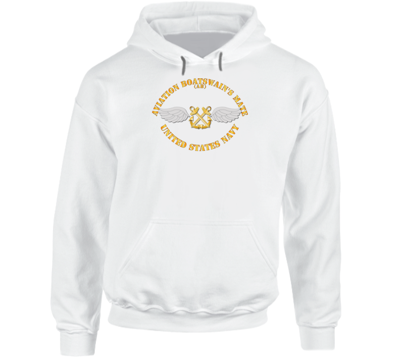 Navy - Rate - Aviation Boatswain's Mate - Gold Anchor W Txt Hoodie