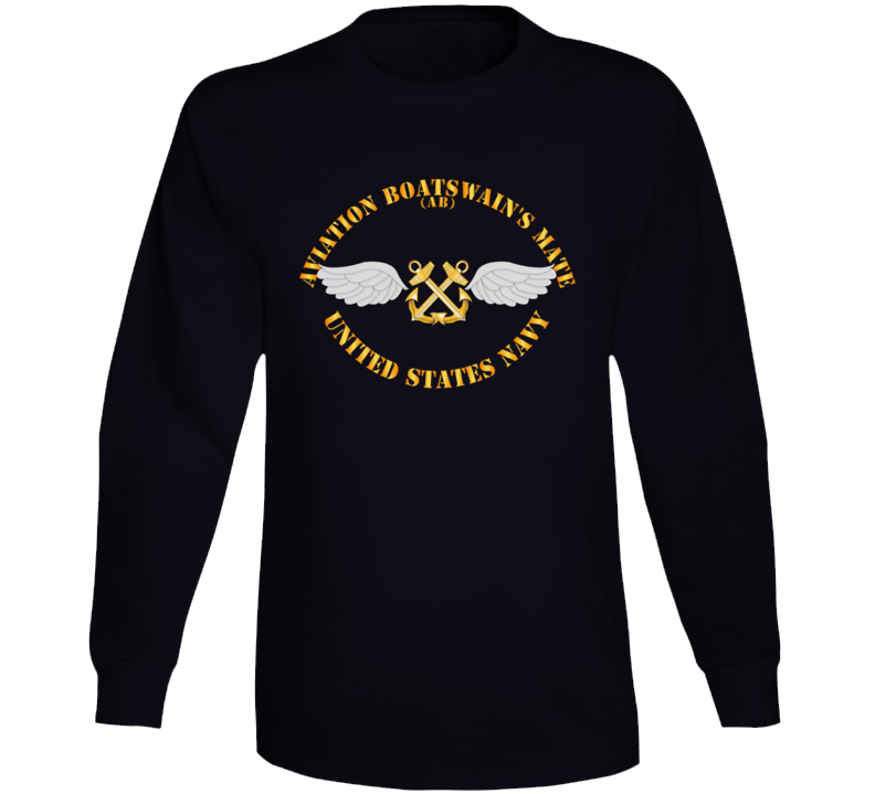 Navy - Rate - Aviation Boatswain's Mate - Gold Anchor W Txt Long Sleeve