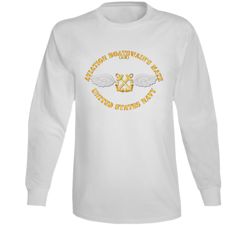 Navy - Rate - Aviation Boatswain's Mate - Gold Anchor W Txt Long Sleeve