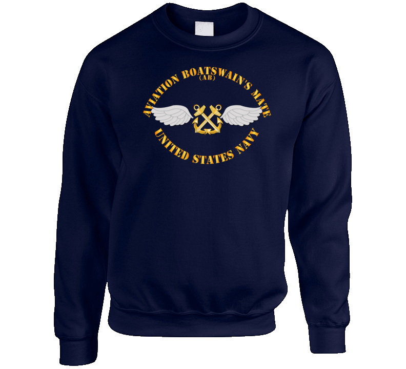 Navy - Rate - Aviation Boatswain's Mate - Gold Anchor W Txt Sweat Shirt