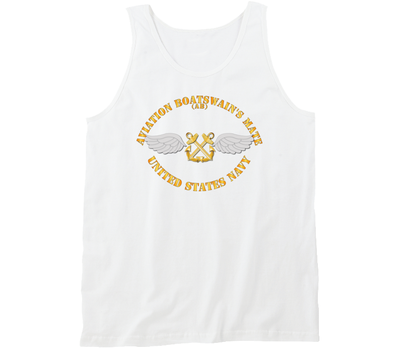 Navy - Rate - Aviation Boatswain's Mate - Gold Anchor W Txt Tanktop