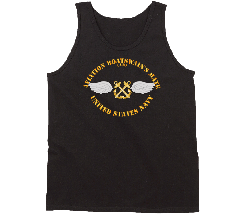 Navy - Rate - Aviation Boatswain's Mate - Gold Anchor W Txt Tanktop