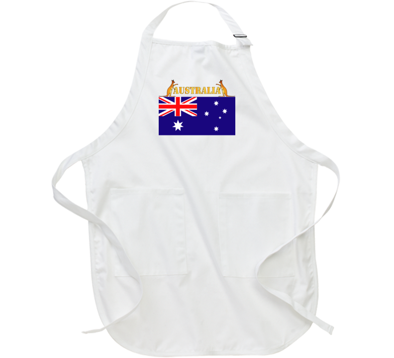 Flag - Australia w 2 Roo w Txt Apron