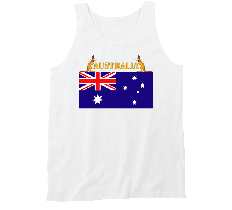 Flag - Australia w 2 Roo w Txt Tanktop