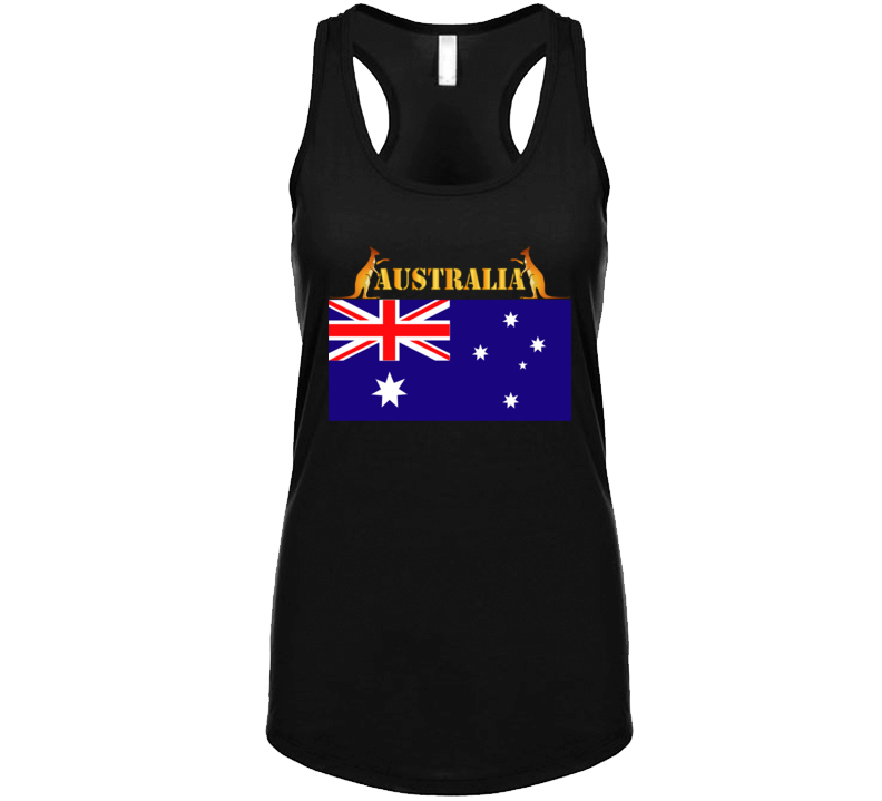 Flag - Australia W 2 Roo W Txt T Shirt