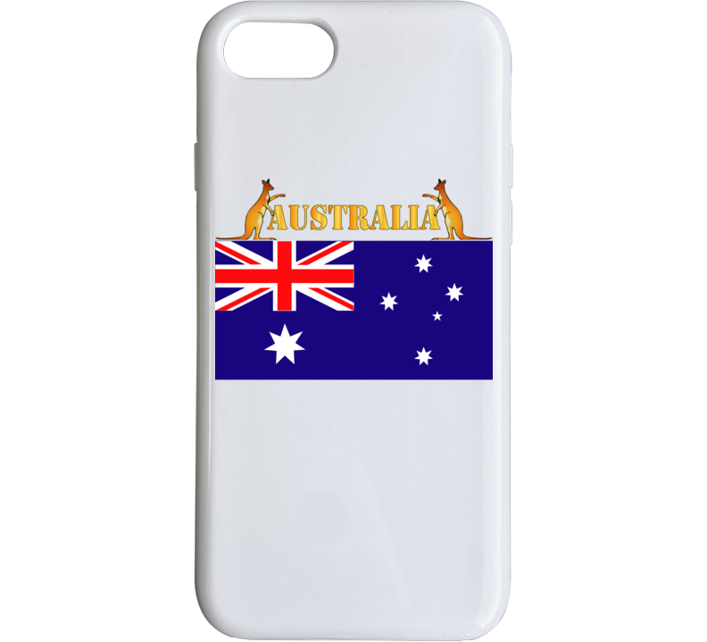 Flag - Australia W 2 Roo W Txt Phone Case