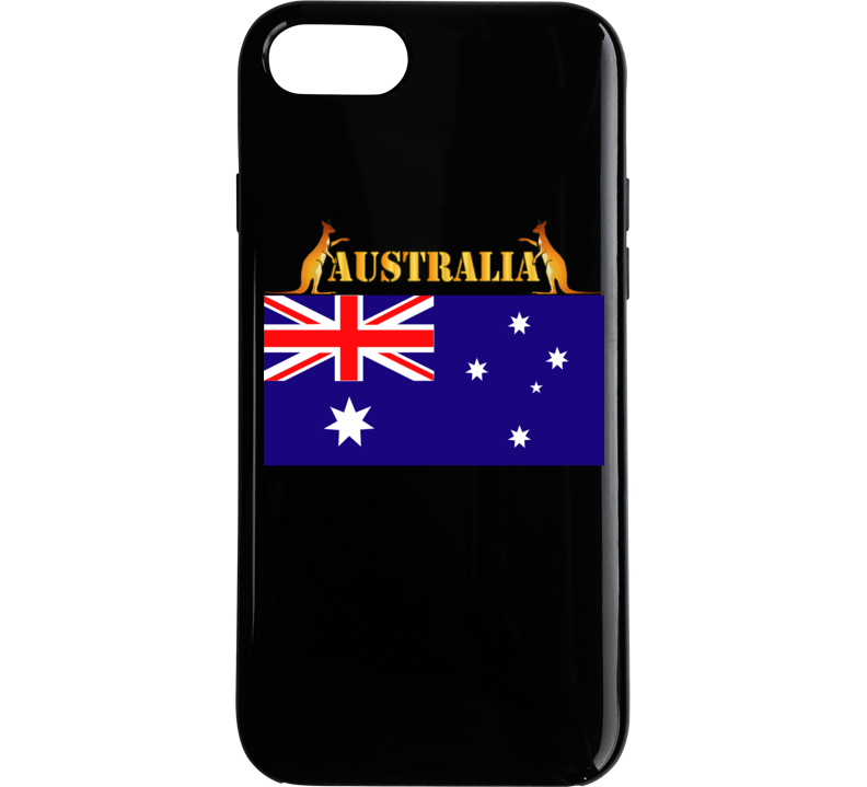 Flag - Australia W 2 Roo W Txt Phone Case