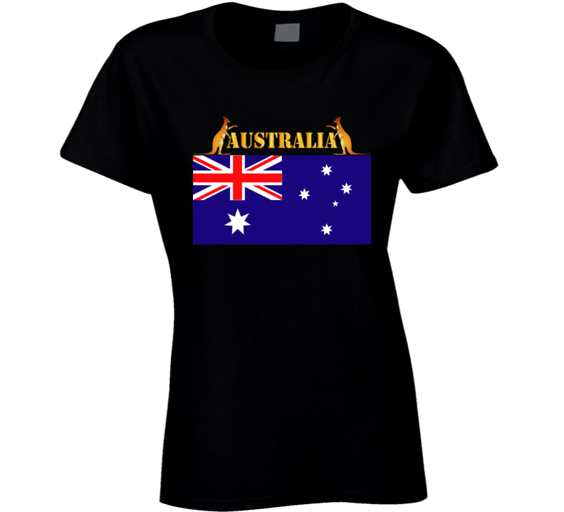Flag - Australia W 2 Roo W Txt T Shirt