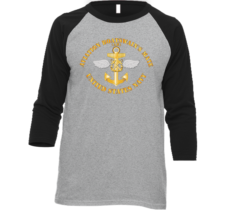 Navy - Rate - Aviation Boatswain's Mate Pin W Txt Baseball Raglan T Shirt