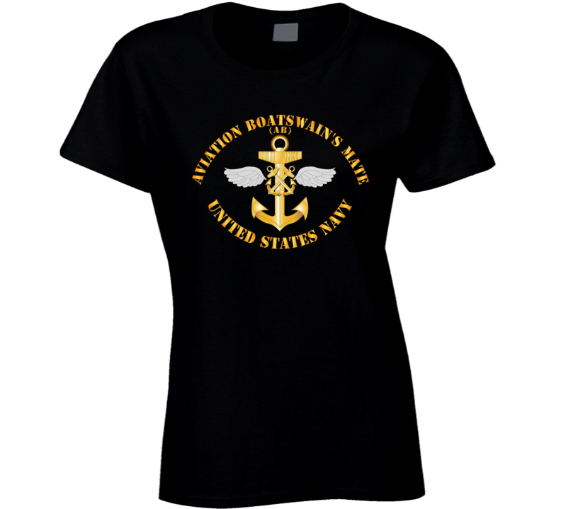 Navy - Rate - Aviation Boatswain's Mate Pin W Txt Ladies T Shirt