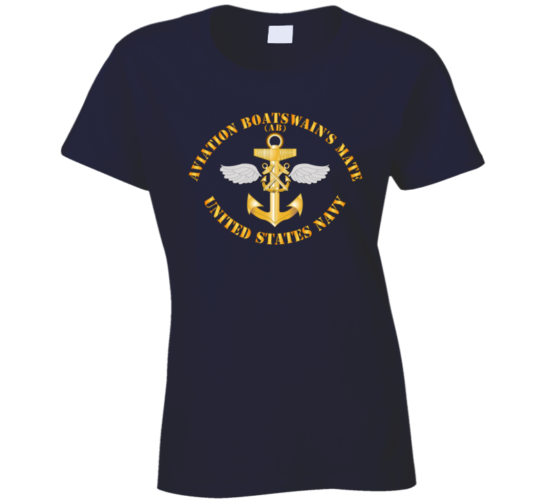 Navy - Rate - Aviation Boatswain's Mate Pin W Txt Ladies T Shirt
