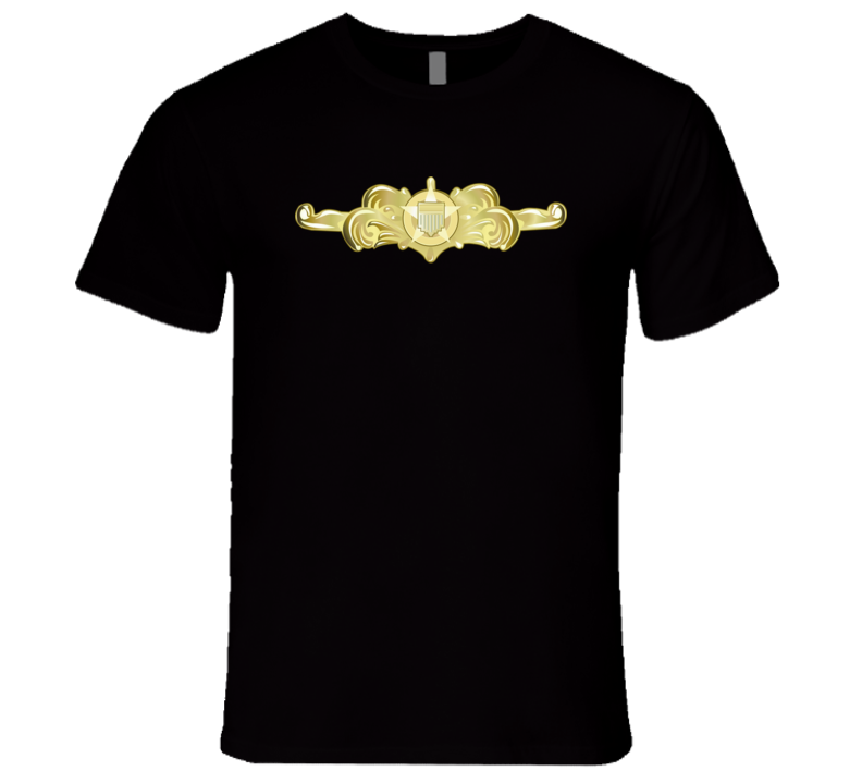 Uscg - Cutterman Badge - Officer - Gold Wo Txt Premium T Shirt