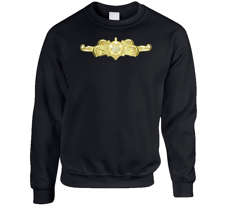 Uscg - Cutterman Badge - Officer - Gold Wo Txt Sweatshirt T Shirt