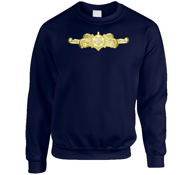Uscg - Cutterman Badge - Officer - Gold Wo Txt Sweatshirt T Shirt