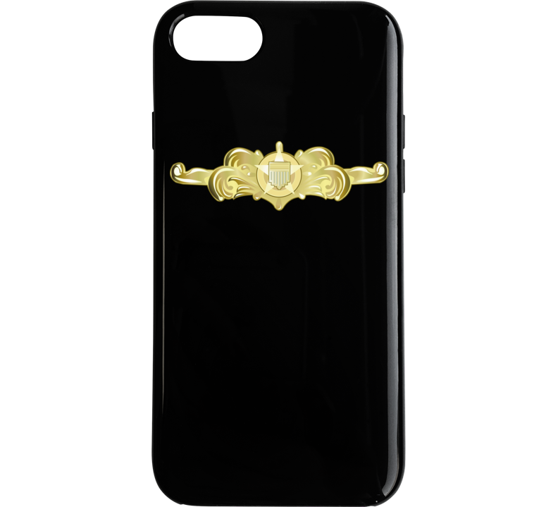 Uscg - Cutterman Badge - Officer - Gold Wo Txt Phone Case