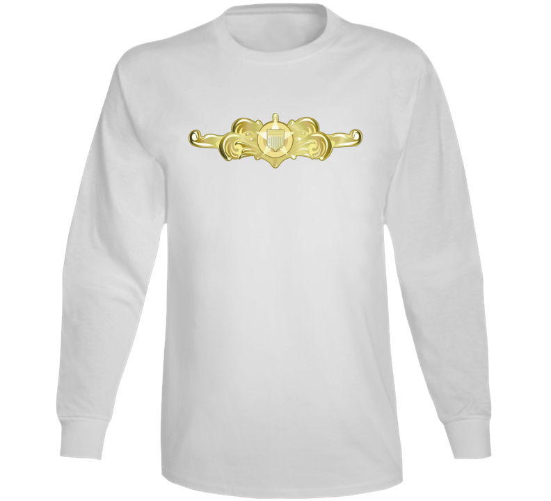 Uscg - Cutterman Badge - Officer - Gold Wo Txt Long Sleeve Long Sleeve