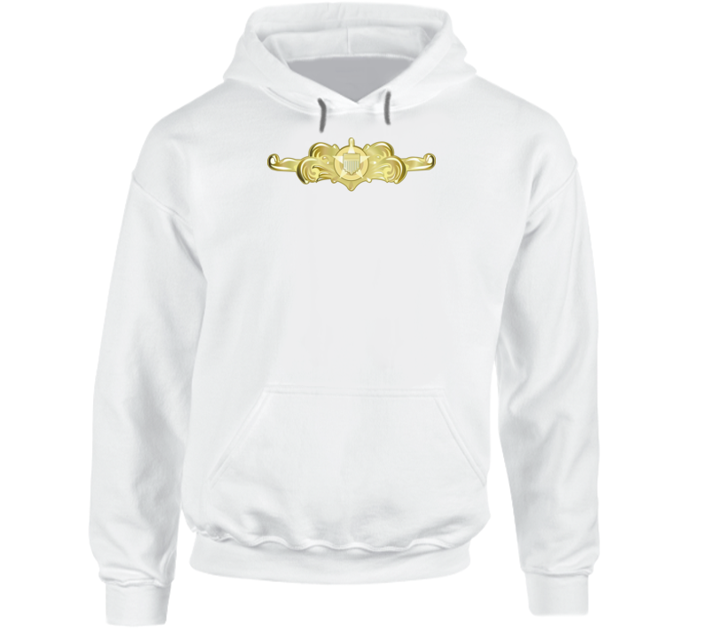 Uscg - Cutterman Badge - Officer - Gold Wo Txt Hoodie
